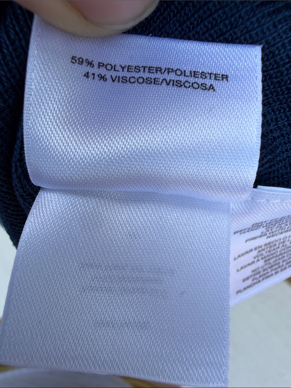 Anne Klein Navy Ribbed Knit Top - Picture 4 of 4